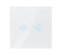 LogiLink SH0125 - Interruttore da parete Wi-Fi Smart Home (2 posizioni), controllabile tramite app, compatibile con Tuya, supporta Amazon Alexa e Google Home