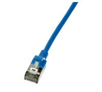 LogiLink Slim U/FTP cavo di rete Blu 2 m Cat6a U/FTP (STP) - Nouvo