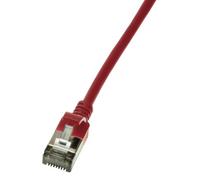 LogiLink Slim U/FTP cavo di rete Rosso 1 m Cat6a U/FTP (STP) - Nouvo