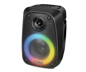LogiLink SP0065 - Altoparlante BT 5.0 TWS (True Wireless Stereo) per accoppiare facilmente un altro altoparlante, con 5 modalità EQ e luce RGB