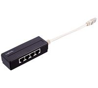 LogiLink Divisore di rete MP0032 4 porte RJ45 blindato 15 cm Nero