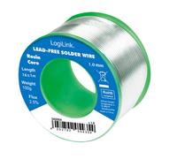 Logilink Stagno in Rotolo per Saldatura Senza Piombo Rame 0,7% ø 1 mm 100g