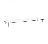 Logilink Stand Supporto da Scrivania in Vetro Trasparente per Monitor e Laptop