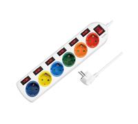 `LogiLink Steckdosenleiste 6-fach,6xCEE 7/3,m. 7Sch` ACC NUOVO