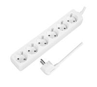 LOGILINK LPS238 - Presa multipla, 6 prese, 1,5 m, bianca