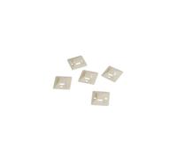 Logilink Supporto Autoadesivo 25x25mm per Fascette 100 Pz Beige