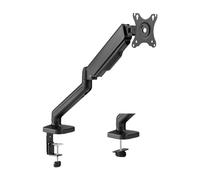 Logilink Supporto per monitor da 17 a 32" in acciaio con molla a gas, fissaggio da tavolo con funzione pivot 180°