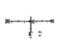LOGILINK BP0173 - Supporto per monitor, 3 display, 17'' - 27'', 658 mm, montaggio su