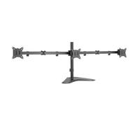 Logilink Supporto per monitor in alluminio per 3 monitor (17-27"), lunghezza braccio: 658 mm, con supporto per smartphone