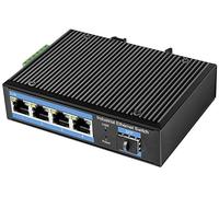 LogiLink Switch industriale Gigabit Ethernet, 4 porte 1000 Mbit/s + SFP a 1 porta (per backbone in fibra ottica)