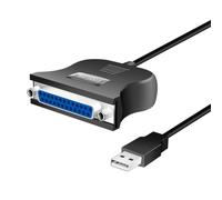 LogiLink UA-0054A Cavo adattatore da USB a D-SUB 25, Nero