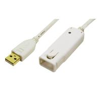 LogiLink UA0092 Cavo USB USB 2.0 Spina USB-A, Presa USB-A 12.00 m Bianco contat