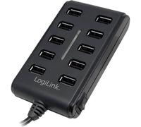 LogiLink UA0125 10 Porte Hub USB 2.0 Nero