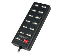 LogiLink UA0126 13 Porte Hub USB 2.0 Nero