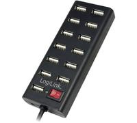 LogiLink UA0126 Hub USB 13 Porte USB-A USB 2.0 480 MBit/s Nero