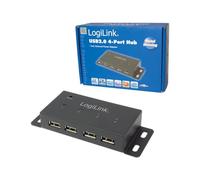 LOGILINK UA0141A HUB 4X Metal Negro con ALIMENTACIÃ“N 480 MBIT/S Negro