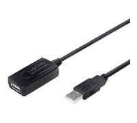 LogiLink UA0143 Cavo USB USB 2.0 Spina USB-A, Presa USB-A 10.00 m Nero