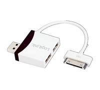 LogiLink UA0181 - Hub USB per iPhone/iPod/iPad, Colore: Nero/Bianco