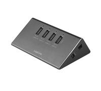 LogiLink UA0224 hub di interfaccia 480 Mbit/s Nero (LogiLink USB 2.0 High Speed Hub 5-port - silver) NEW
