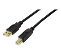LogiLink UA0264 Cavo USB USB 2.0 Spina USB-A, Spina USB-B 10.00 m Nero contatti