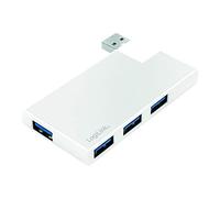 LogiLink UA0303 - Hub USB 3.0, girevole a 90/180°, colore: Argento