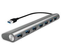 LOGILINK UA0308 - Hub a 7 porte USB 3.0, alluminio, cavo USB-A