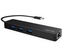 LogiLink UA0313 replicatore di porte e docking station per laptop USB 3.2 Gen 1 [3.1 Gen 1] Type-C Nero (LogiLink USB-C hub, 3