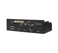 LOGILINK UA0341 - Pannello Multifunzione da 5,25", con Lettore di schede Integra