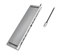 LogiLink UA0373 - Docking station USB 3.2 (Gen 1) con 11 porte e PD (Power Delivery) 100 W, 3 USB / 2 HDMI / 1 VGA / 1 lettore di schede / 1 RJ45 / 1 x 3,5 mm/nero