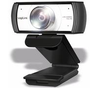 LogiLink UA0377 - Webcam HD USB per videoconferenza, obiettivo grandangolare 120