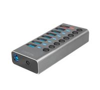 LOGILINK - UA0387 hub di interfaccia USB 3.2 Gen 1 (3.1 Gen 1) Type-B 5000 Mbit /s Grigio - SPEDIZIONE GRATUITA