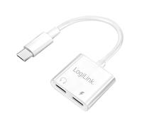 Logilink UA0433 - Adattatore USB-C con porta di ricarica PD (PowerDelivery) max. 60 W, utilizzare le cuffie e contemporaneamente caricare il telefono
