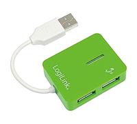 LogiLink USB 2.0 4-Port Hub 480Mbit/s Verde perno e concentratore