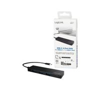 LogiLink USB 3.1 Hub Type-C 3+ 3+ Gen 1 USBC black Ultra-slim USB-C UA0311