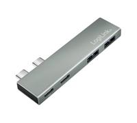 LOGILINK UA0399 - Adattatore 2 connettori USB-C > 2 prese USB-C (PD), 2 USB-A, 5 K