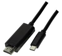 LOGILINK UA0330 - Cavo USB 3.0, USB-C > HDMI, 4 K 60 Hz, nero, 3,0 m