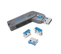 LogiLink USB Port per Blocco di Sicurezza Grau 1x Schlüssel, 4X Schlösser