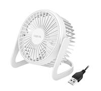 LogiLink Ventilatore da scrivania USB, 12,7 cm, 30 dB, bianco