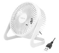 Logilink Ventilatore da tavolo USB da 15,2 cm, 40 dB, bianco, 2 livelli