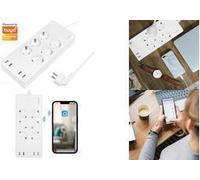 Logilink Wi-Fi Smart Power Strip a 6 Vie 4x USB Tuya Compatibile SH0105 NEW