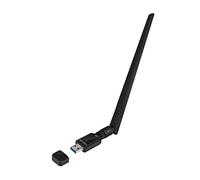 LogiLink WL0246 - Adattatore wireless LAN 802.11ac USB 3.0, 2T2R, con antenna 5dBi inclinabile da 2,4 e 5 GHz con crittografia WPA2, colore: Nero