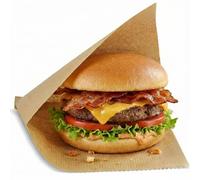 Logipack - Sacchetti per snack in carta kraft - 1000 pezzi - Sacchetti per hamburger grassi, per snack, hamburger, panini & to-Go Food - Confezione veloce - Stabili, igienici e di mezza età