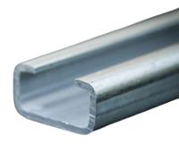 LogistSystem Profilo a U C9, 38 x 18 x 2,5, acciaio zincato, lunghezza 1000 mm (100 cm), acciaio ad alta stabilità e resistenza alla flessione/profilo a U ideale per edilizia e industria