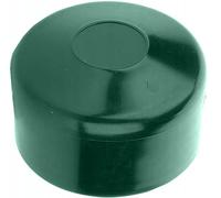 LogistSystem Tappo per pali di recinzione per dimensioni esterne Ø 48 mm, tappi per recinzioni, colore verde, a piramide, rotondi, per recinzioni, pali di recinzione, tappi per tubi in plastica di