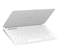 Logitech Keys-To-Go 2, tastiera wireless portatile per iPad con coperchio integrato, sottile, per iPad, iPhone, Mac e Apple TV, passa facilmente da un dispositivo all’altro, QWERTY ITA, Grigio chiaro