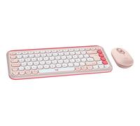 Logitech 920-013120 tastiera Mouse incluso Universale Bluetooth QWERTY Spagnolo Rosa Bianco