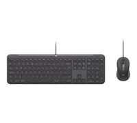 Logitech 920-013349 tastiera Mouse incluso Casa/ufficio USB QWERTY US International Grafite (WIRED COMBO MK620 FOR BUSINESS - GRAPHITE - US INTL-INTNL-973) - Versione Tedesca