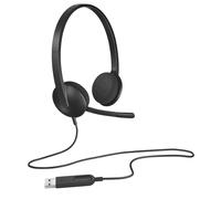 Logitech 981-000475 cuffia e auricolare Cablato A Padiglione Ufficio USB tipo A Nero (Logitech USB Headset H340 - headset) NEW