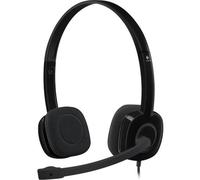 Logitech 981-000587 cuffia e auricolare Cablato A Padiglione Ufficio Nero (H151 Stereo Headset Wired - Head-band Office/Call ce