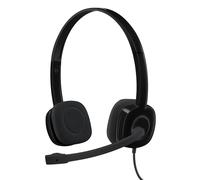 Logitech 981-000589 cuffia e auricolare Cablato A Padiglione Ufficio Nero (Logitech Headset H151 2.0 Klinke black)